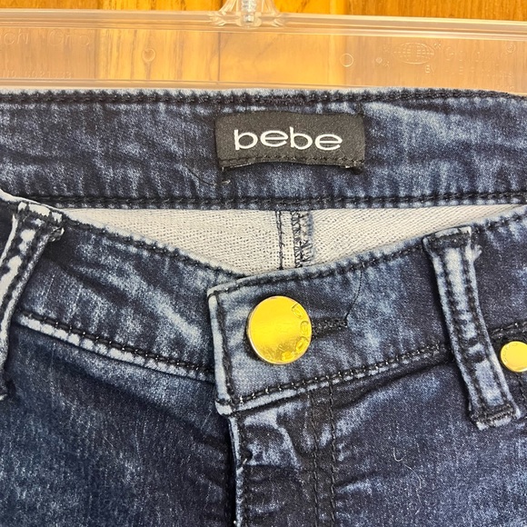 Bebe Jeans, Dark Acid Wash Stretch Skinny - Picture 3 of 5